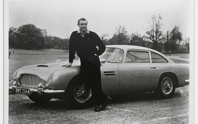 James Bond Sean Connery With Aston Martin DB5 During The...