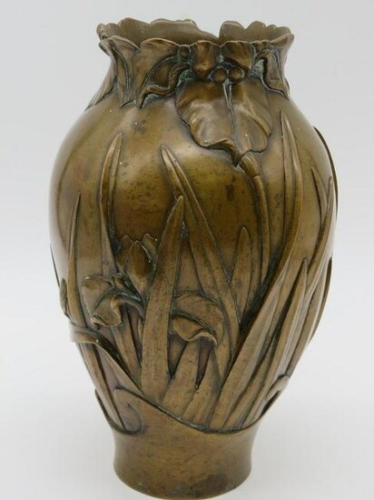 Japanese Meji Bronze Vase