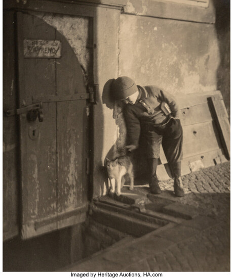 Jaromír Funke (1896-1945), Boy with a Cat (1920s)