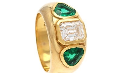 Jewellery Ring JENS TOUGAARD TORP, ring, 18K gold, emerald c...
