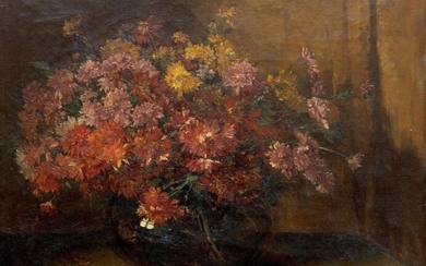 Johannes Akkeringa (1861-1942), Chrysanthemum, canvas, signed r.o., verso...