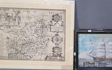 John Speede, original uncoloured map of 'Caermarden' (sic), Sudbury...