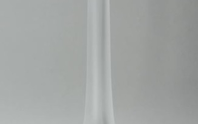 Lalique Frosted Art Glass "Claude" Bud Vase