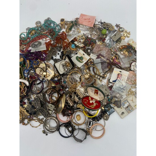 Large Vintage Lot Of Assorted Costume Jewelry