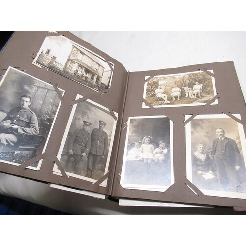 Late Victorian photograph album containing Carte de visite a...