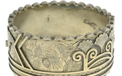 Late Victorian silver bangle
