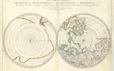 "Les Deux Poles Arcticque ou Septentrional, et Antarcticque ou Meridional, ou Description des Terres Arcticques et Antarcticques...", Sanson/Mariette