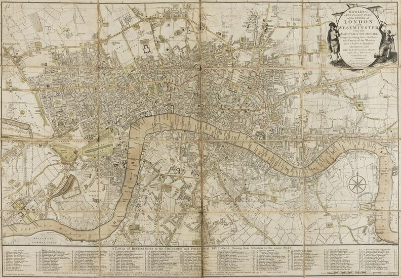 London.- Bowles (Carington) Bowles's New Pocket Plan of