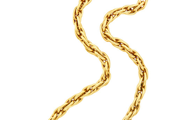 Long Gold Link Necklace