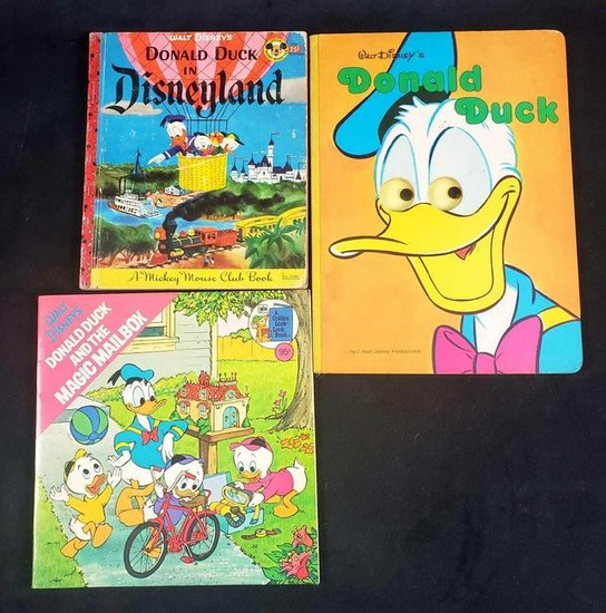 Lot of 3 Vintage Donald Duck Childrens Books