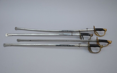 Lot : quatre sabres belges, fin du 19ième siècle