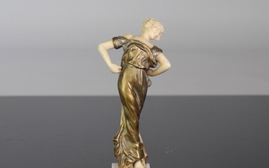 Louis Barthélemy ( 1890-1925) Sculpture chryséléphantine jeune danseuse