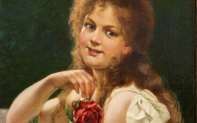 Ludwig Ferdinand Graff (1868-1932), Girl with Roses
