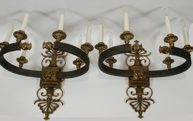 MAITLAND SMITH HAMMERED METAL & BRASS SCONCES