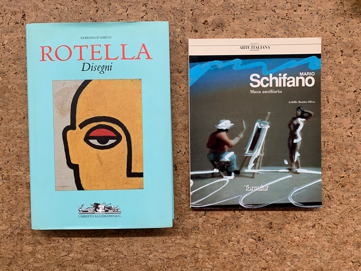 MARIO SCHIFANO E MIMMO ROTELLA - Lotto unico di 2 cataloghi