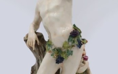 MEISSEN Porcelain Figure Of Bacchus.