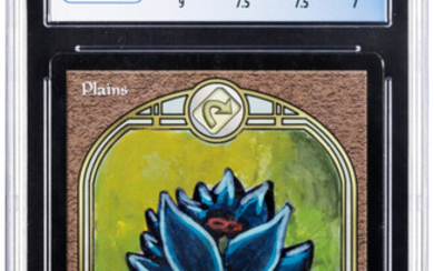 Magic: The Gathering Plains 84 Unglued CGC Trading Card...