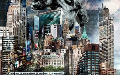 Marcel NAKACHE "NEW YORK KONG" Tirage subligraphie 103cm x 72 cm (n° 3/5) Fichier Tiff...