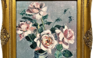 Mary Ribelli 1950’s French Impressionist Signed Oil Pink...