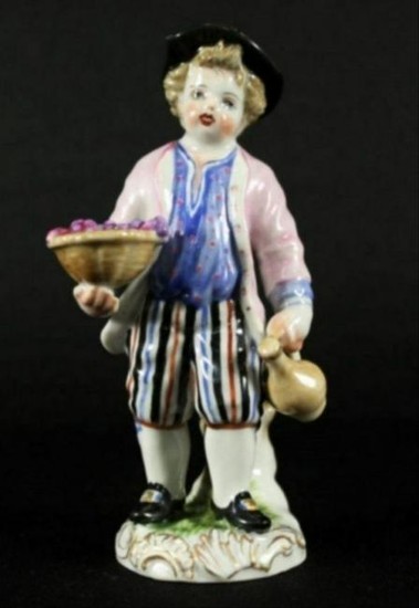 Meissen Figure Of Boy With Grapes