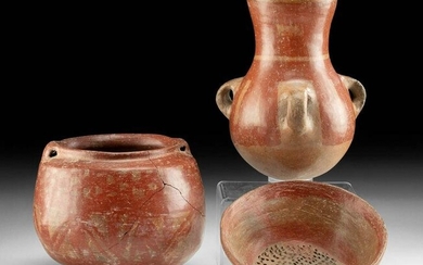 Michoacan Pottery Vessels + Grater Bowl, ex-Schmitt