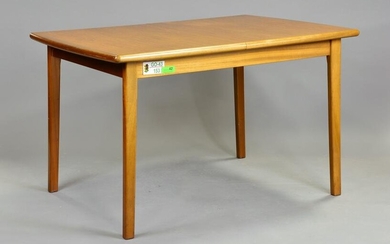 Mid Century Modern Dining Table with Pop Up Leaf