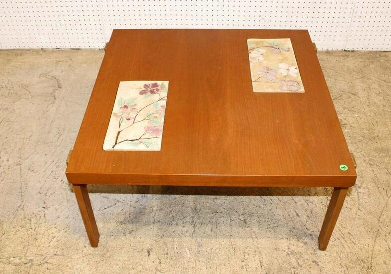 Mid century modern signed tile top cocktail table