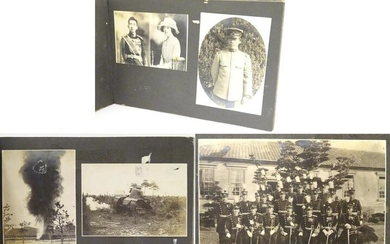 Militaria: an early 20thC photograph album of a Cavalry