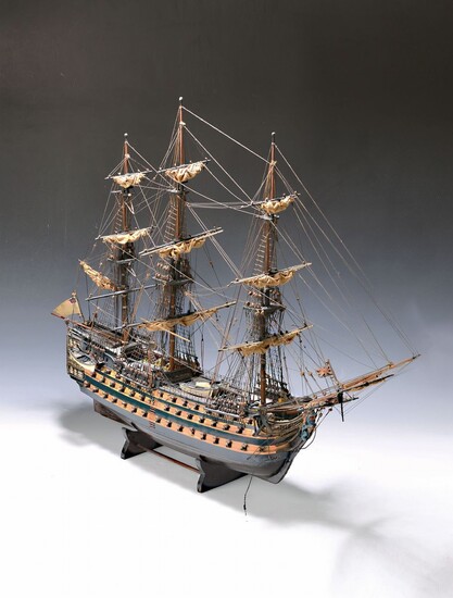 Model ship of the HMS Victory, latter, three-...
