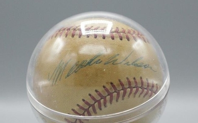 Mookie Wilson Autographed Baseball in Protective Case