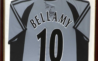 Newcastle United Football Club Match Worn Craig Bellamy Signed Shirt