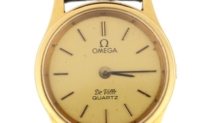 OMEGA - a lady's gold plated stainless steel De Ville quartz...