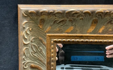 Ornate Style Carved Wooden Gold Leafed Wall Mirror