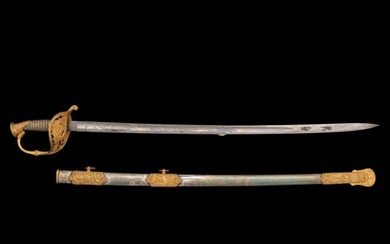 Outstanding Published Clauberg US Model 1850 Officer's Sword of Lt. Thomas McClure, 7th NY Heavy