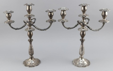 PAIR OF FISHER “ENGLISH ROSE” STERLING