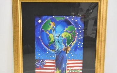 PETER MAX "PEACE ON EARTH" MIXED MEDIA