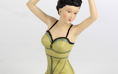 PIN-UP GIRL FIGURINE, in the style of art deco.