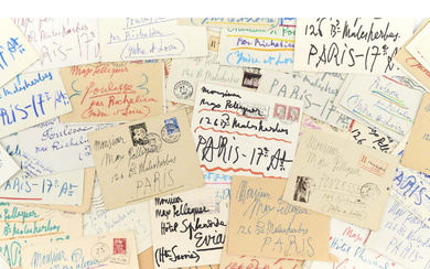 Pablo Picasso (1881-1973) Set of 74 envelopes to Max Pellequer. 1947-1964