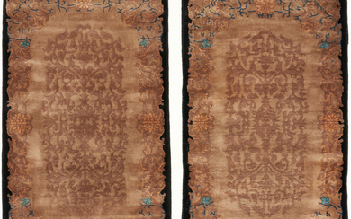Pair Chinese Art Deco Area Rugs