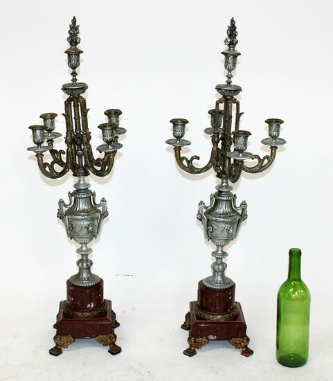 Pair of Continental 4-arm candelabra