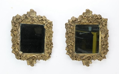 Pair of Italian Gilt Gesso Mirrors