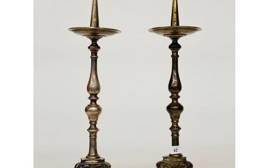 Pair of LOUIS XIII cane pegs in silvered...