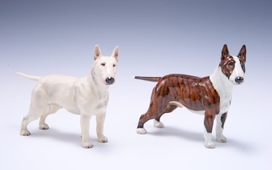 Pair of Royal Doulton Bull Terrier Figurines.