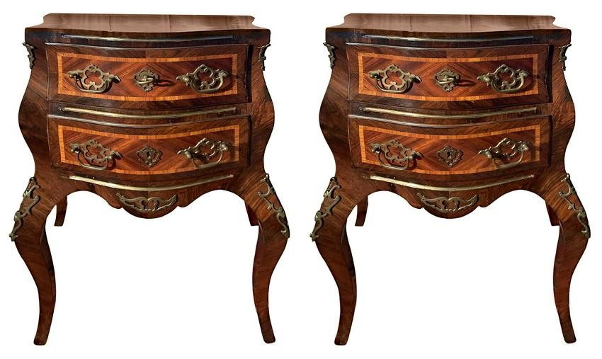 Pair of bedside tables, Sicily, late nineteenth