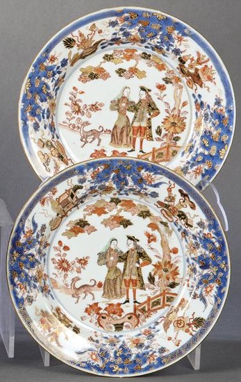 Pair of porcelain Imari plates from the Company of the