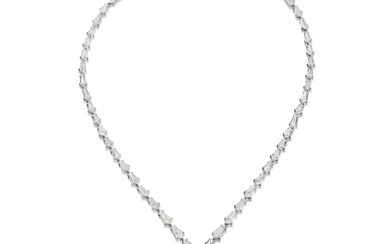 Paraíba-type Tourmaline and Diamond Necklace | 26.67克拉 「莫桑比克」帕拉伊巴碧璽 配 鑽石...