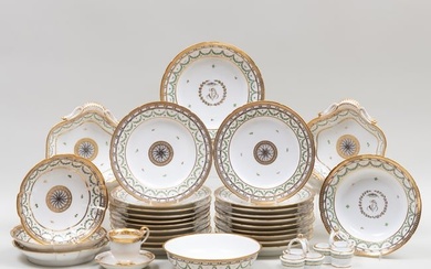 Paris Duc d'Angouleme Gilt Decorated Porcelain Part Table Service