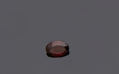 Petit grenat de forme ovale facettée - Lot 42 - L'Huillier & Associés