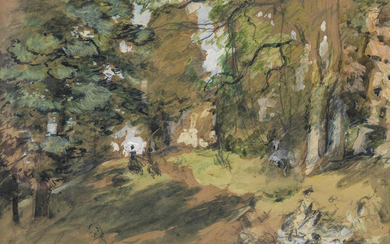 Philip Wilson Steer O.M., N.E.A.C. (British, 1860-1942) Woodland path, Knaresborough