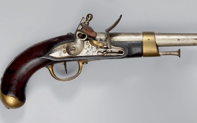 Pistolet de cavalerie à silex modèle an IX... - Lot 142 - Thierry de Maigret